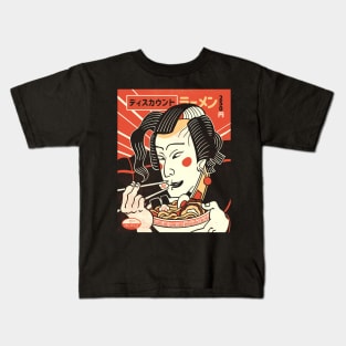 Japanese Anime | Kakyoin with Ramen Kids T-Shirt